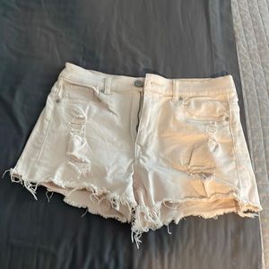 Express high waisted pale pink jean shorts size 4